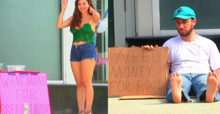 Kome biste prvo pomogli: Beskućniku koji prosi za hranu ili djevojci da plati silikone? (VIDEO)
