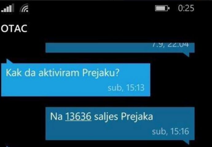  Nadamo se da je tata uspio aktivirat opciju