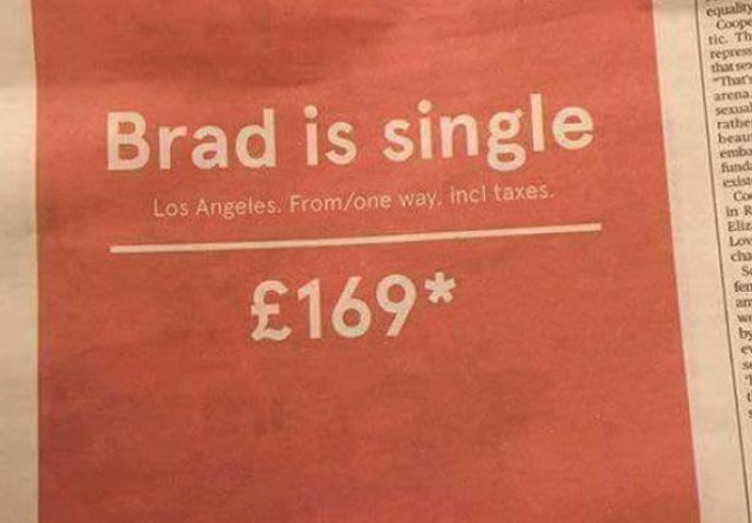 "Brad je slobodan": Marketinški trik Norwegian Air 
