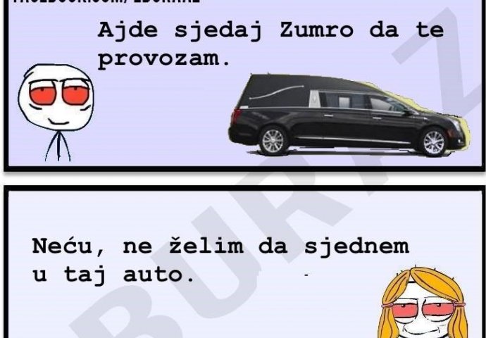 Zumra neće da uđe u Burazov auto