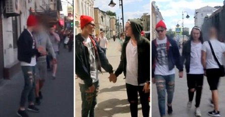 Dva geja su se držala za ruke u centru Moskve, evo šta im se dogodilo (VIDEO)