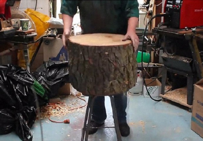 Uzeo je običan komad drveta: Kada vidite šta je od njega napravio, ostat ćete bez teksta (VIDEO)