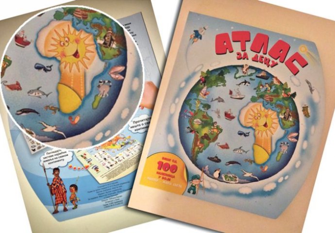 Degutantno: U Atlasu za djecu,  Afriku nacrtali u obliku p.....?!