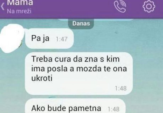 Kad mama dijeli savjete sinu