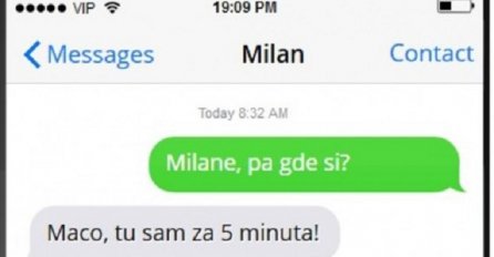 Njen muž je uporno kasnio, a onda je dobila poruku zbog koje je odlijepila