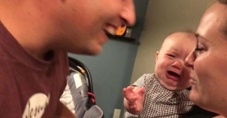 Ljubomorna beba se rasplače kada joj se roditelji ljube (VIDEO) 