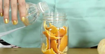 Pomiješala je koru naranče i sirće:  Kada vidite šta je dobila, stalno ćete ga koristiti! (VIDEO)