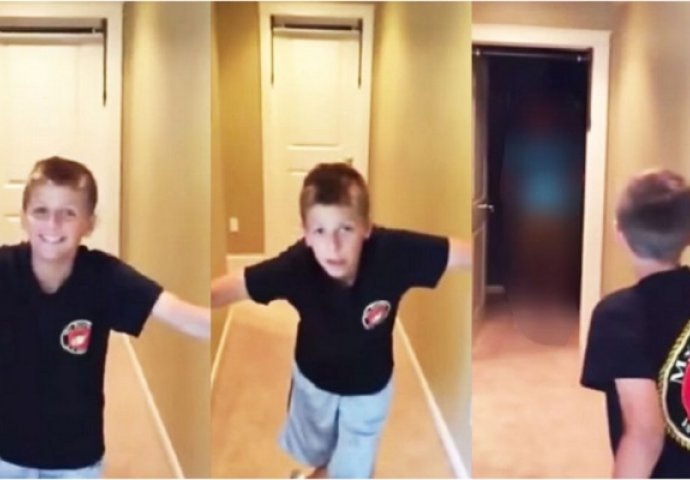 Dječak se pita zašto ga otac snima, a onda je vidio ko stoji iza njega (VIDEO)