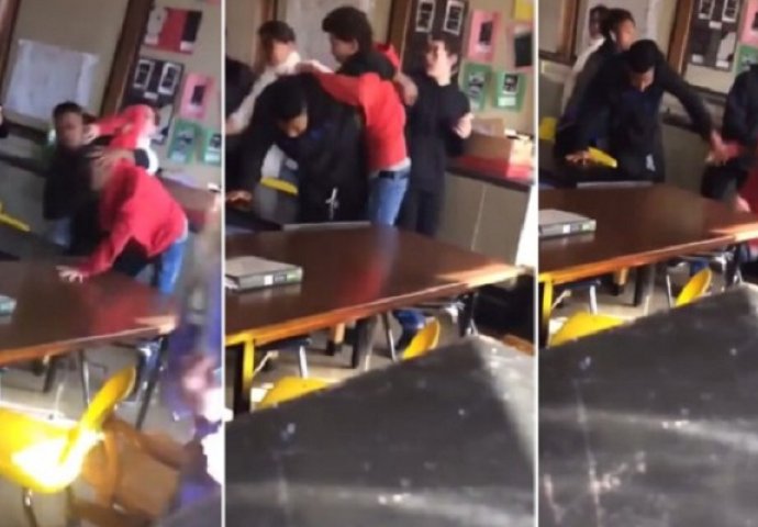 Učenik napao profesoricu, počeo da je udara po glavi, ali stigla ga je kazna (VIDEO)