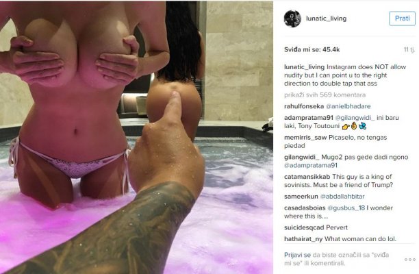 Instagramu na gole slike Najnovija golišava