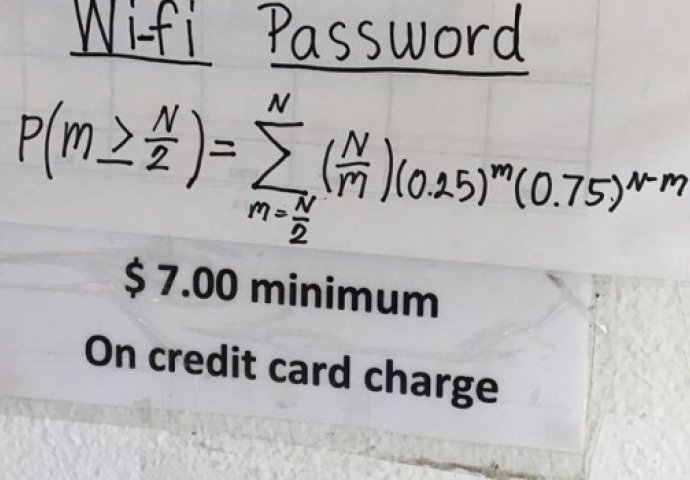 Matematičari, da vas vidimo: Riješite ovaj matematički zadatak i dobićete šifru za Wi-Fi!