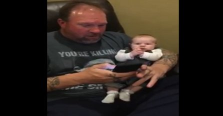 Mala beba rokerica ima najbolju reakciju kada tata ugasi njenu omiljenu pjesmu (VIDEO)