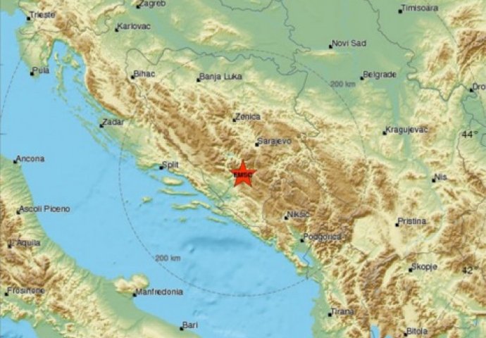 Potres jačine 4,3 po Richteru zatresao BiH