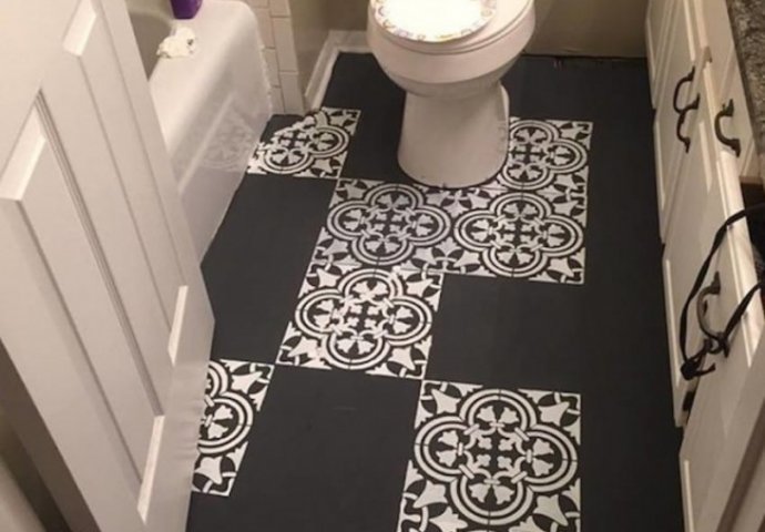 Na pod u kupatilu prosula je crnu boju, a onda je napravila nešto što ćete odmah poželjeti i sami da uradite! 