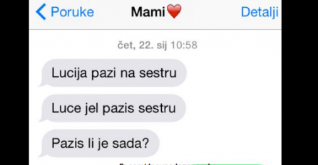    Mama se malo zabavlja, ali ne može da se sasvim opusti