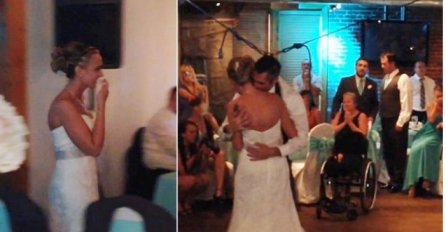 Mlada je na svom vjenčanju dobila najbolje iznenađenje svog života od paraliziranog mladoženje (VIDEO)