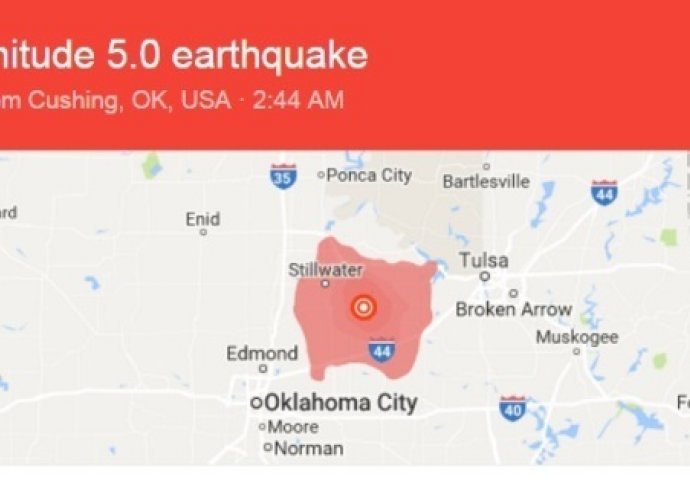 Potres u SAD-u, epicentar u blizini naftnog čvorišta u Cushingu