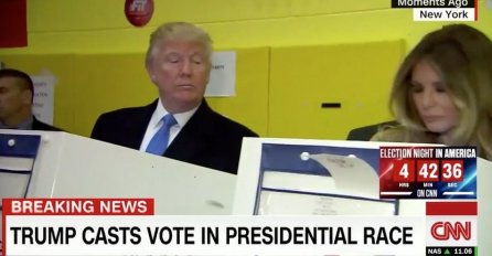 Nasmijao mase svojom reakcijom: Trump gledao u Melanijin glasački listić!
