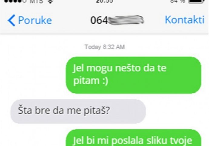 Tražio je da mu pošalje sliku, a onda je ispao pravi majmun