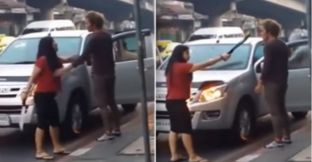 Pijanog muža zatekla na ulici pa ga pretukla mačetom (VIDEO)