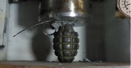 Odlučio je da hidrauličnom presom zgnječi bombu, pogledajte šta će se dogoditi na 1:06 (VIDEO)