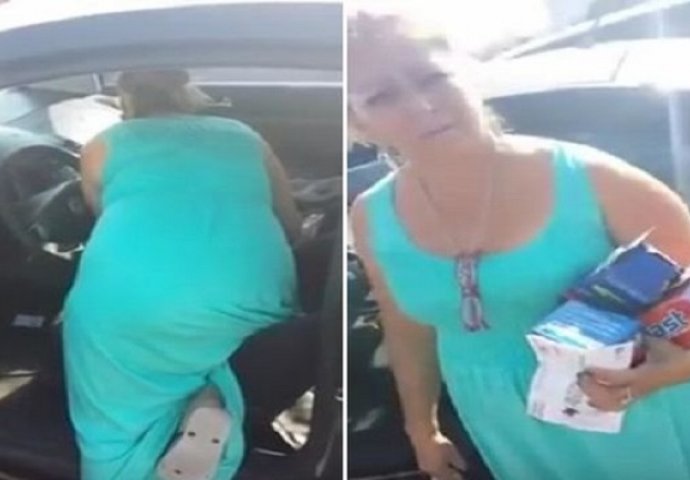 Uhvatio je nepoznatu ženu kako krade iz njegovog automobila, pogledajte šta se dalje odvijalo (VIDEO)