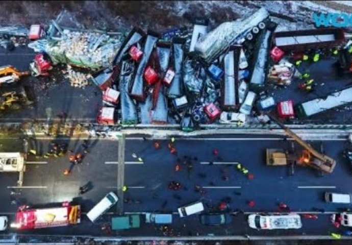 U lančanom sudaru 56 vozila na sjeveru Kine poginulo 17 osoba