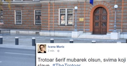 Svečano otvaranje trotoara ispred Predsjedništva BiH i dalje zabavlja građane na društvenim mrežama