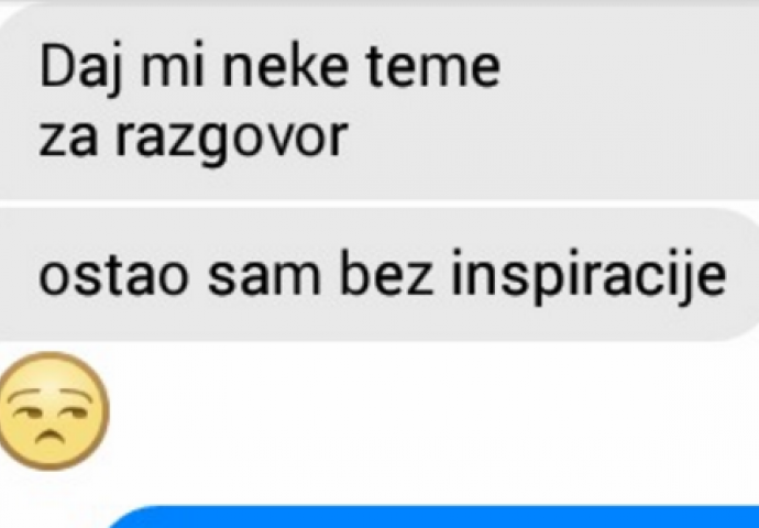 Nestalo mu inspiracije, pa ga prijatelj savjetuje