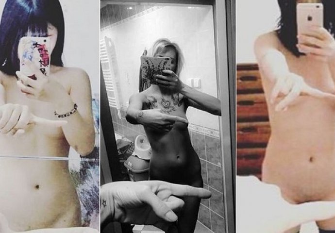 Na golim se selfiejima pokušavaju sakriti samo s jednim prstom