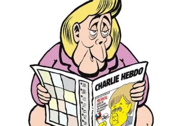 Charlie Hebdo u prvom broju na njemačkom jeziku objavio karikaturu Angele Merkel