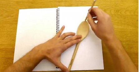 Stavio je drvenu kašiku na list papira, rezultat je genijalan (VIDEO)