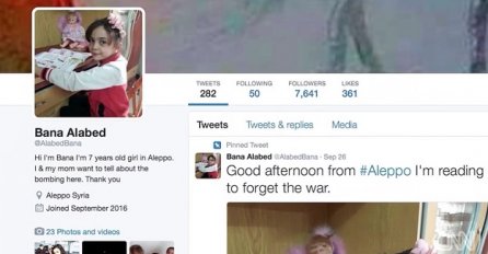Sedmogodišnjakinja koja je objavljivala potresne poruke iz Aleppa odjednom nestala s Twittera