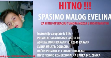 Prikupljeno 130.000 KM za operaciju sedmogodišnjeg Evelina Alajbegovića iz Kaknja