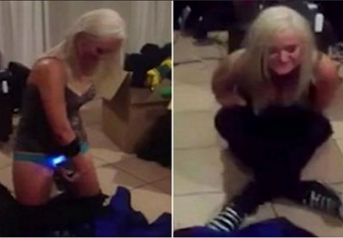 Napila se pa pokušala da se zadovolji elektrošokerom, malo je reći da se pokajala (VIDEO)