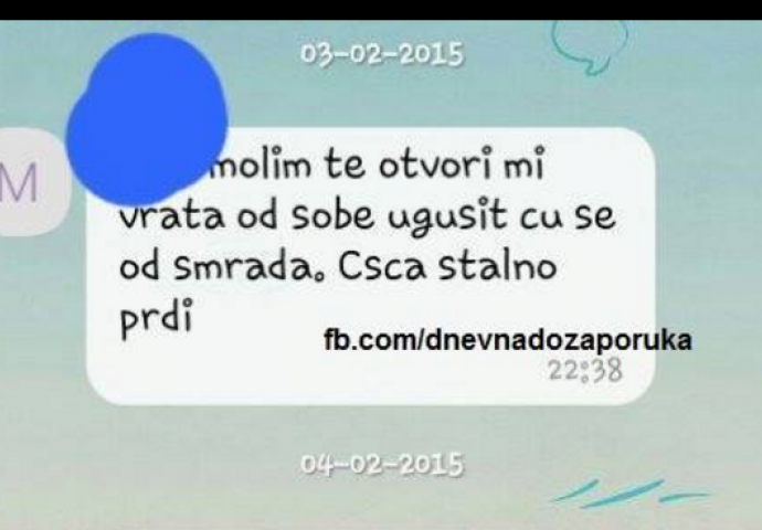 Jadnica, guši se u nepodnošljivom smradu