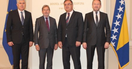 Članovi Predsjedništva BiH primili komesara Hahna: BiH spremna za novi korak ka EU