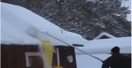 Njegov krov bio je prekriven ogromnom količinom snijega, a onda je on pronašao genijalno rješenje (VIDEO)