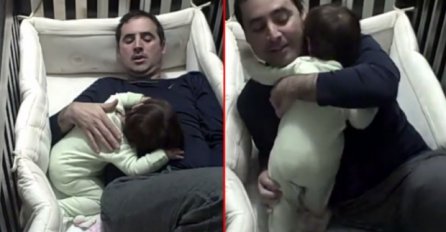 Oduševio mnoge: Beba je stalno plakala, a onda je tata došao na genijalnu ideju! (VIDEO)