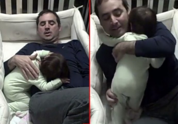 Oduševio mnoge: Beba je stalno plakala, a onda je tata došao na genijalnu ideju! (VIDEO)