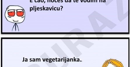 Rekla mu da je vegetarijanka, pa se Buraz fino predstavio