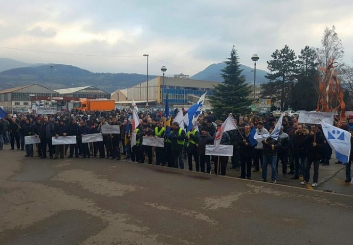Održan protestni skup radnika ArcelorMittala Zenica