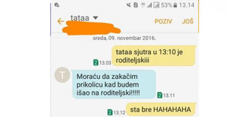 Tati je već jasno šta ga čeka na roditeljskom pa se sprema na vrijeme