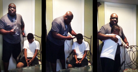 Htio je da sinu očita lekciju i da ga ošiša na ćelavo, no onda je sve iznenadio (VIDEO)