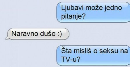 Pitala ga šta misli o seksu na TV-u, ali je sve pogrešno shvatio!