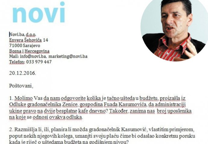 Pitali smo gradonačelnika: Mislite li se Vi, osim kafa, odreći i svojih primanja?