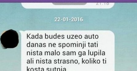 Mama je slupala tatin auto, pa je mislila kupiti šutnju od sina, ali ovo nije očekivala