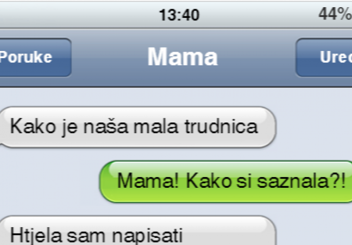 Mama pogriješila riječ, pa se kćerka odala!