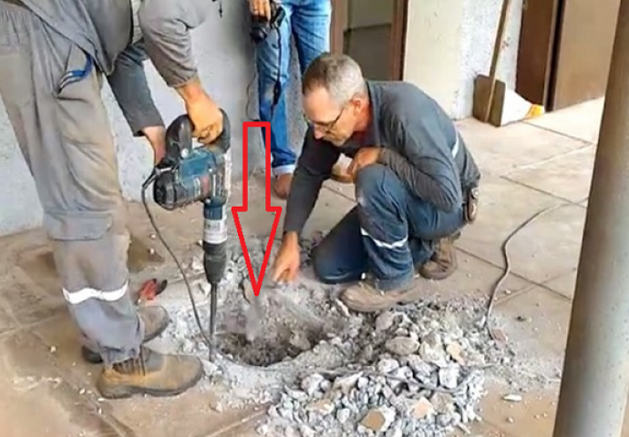 Čuli su čudne zvukove ispod svojih nogu: Kada su počeli bušiti beton, uslijedio je šok (VIDEO)