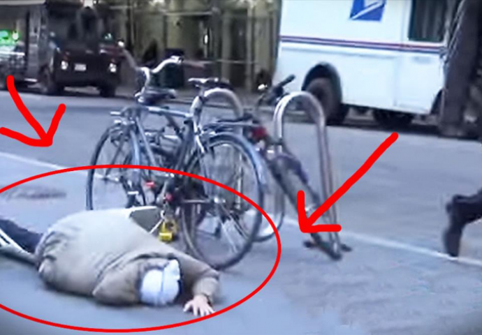  Beskućnik i invalid pada na zemlju, ali niko ne prilazi da mu pomogne, par minuta kasnije se dešava ovo (VIDEO)